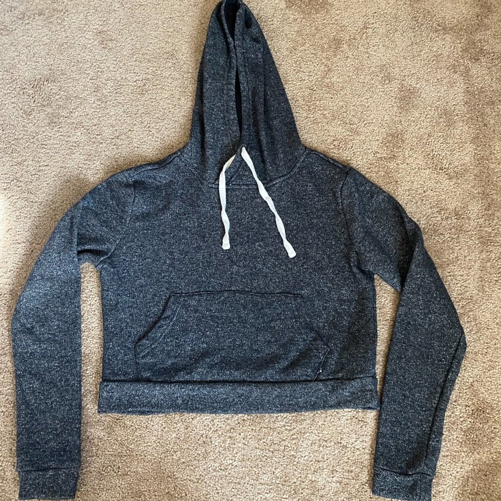 Forever 21 Gray Crop Hoodie